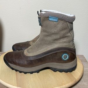 Timberland Canard Snow Greige Embossed Fleece Lined Waterproof Boots